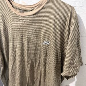 Lost Men's Tan and Black Striped Tee